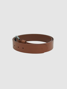 Wax Finished Tan Leather Casual Belt