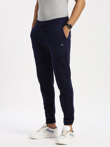 Regular Fit Naval Academy Mid Rise French Terry Cotton Joggers