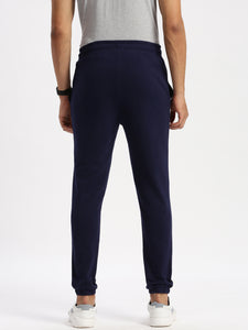 Regular Fit Naval Academy Mid Rise French Terry Cotton Joggers