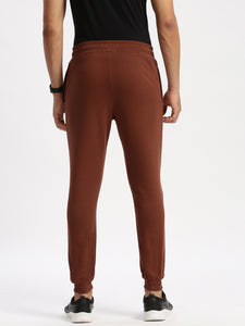 Regular Fit Cappuccino Mid Rise Fleece Cotton Joggers