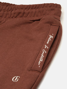 Regular Fit Cappuccino Mid Rise Fleece Cotton Joggers