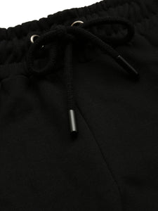 Regular Fit Black Mid Rise Joggers