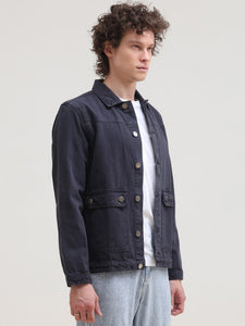 Overdyed Regular Fit Denim Casual Jacket