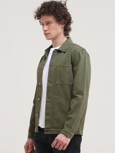 Overdyed Regular Twill Denim Casual Jacket