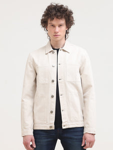 Overdyed Regular Twill Denim Casual Jacket