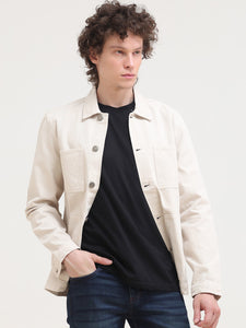 Overdyed Regular Twill Denim Casual Jacket