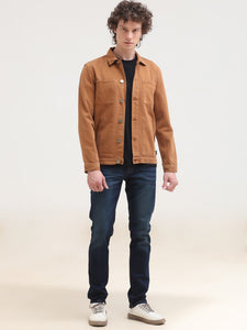 Overdyed Regular Twill Denim Casual Jacket