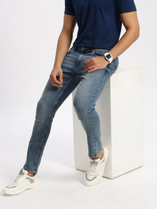 Slim Fit Mid Rise Light Navy Jeans