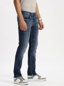 Regular Fit Navy Mid Rise Jeans