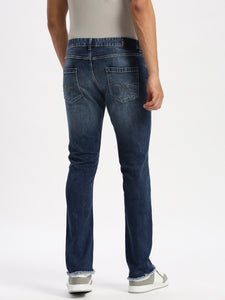 Regular Fit Navy Mid Rise Jeans