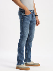 Regular Fit Light Navy Mid Rise Jeans