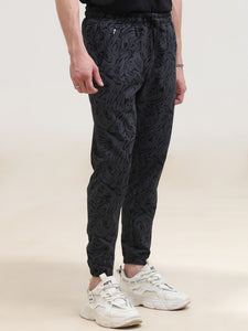 Loop Knit Cotton Printed Jogger