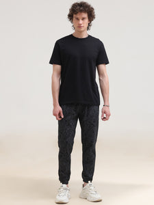 Loop Knit Cotton Printed Jogger