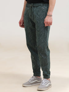 Loop Knit Cotton Printed Jogger