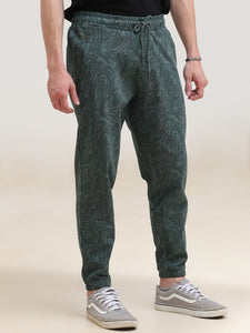 Loop Knit Cotton Printed Jogger