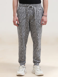 Loop Knit Cotton Printed Jogger