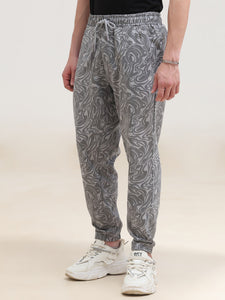 Loop Knit Cotton Printed Jogger