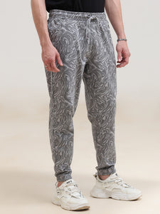 Loop Knit Cotton Printed Jogger