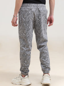 Loop Knit Cotton Printed Jogger