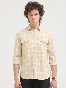 Double Pocket Cotton Melange Shirt