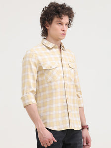 Double Pocket Cotton Melange Shirt