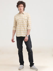 Double Pocket Cotton Melange Shirt