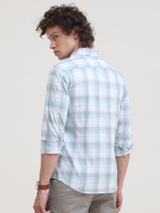 Slim Fit Checks Cotton Twill Shirt