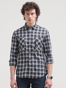 Secured Front Pocket Button Down Shirt