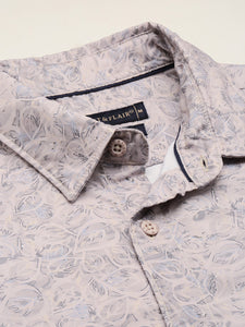 After Hours Poly Lycra Whisper Pink Floral Vines Shirt