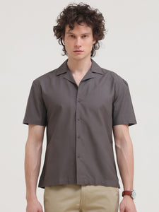 Cuban Collar Regular Fit Short Sleeve Shirt