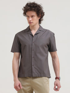 Cuban Collar Regular Fit Short Sleeve Shirt