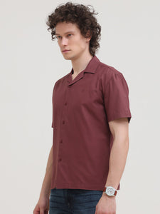 Cuban Collar Regular Fit Short Sleeve Shirt