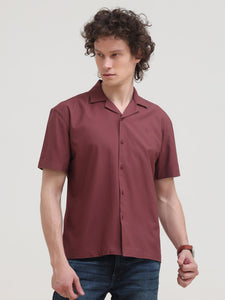 Cuban Collar Regular Fit Short Sleeve Shirt