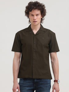 Cuban Collar Regular Fit Short Sleeve Shirt