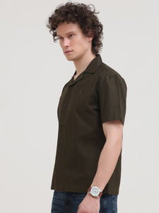 Cuban Collar Regular Fit Short Sleeve Shirt