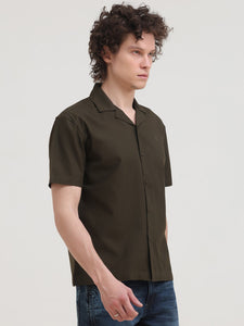 Cuban Collar Regular Fit Short Sleeve Shirt