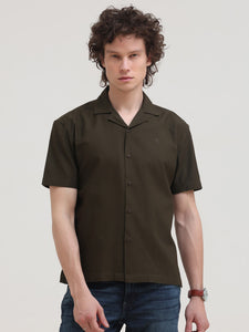 Cuban Collar Regular Fit Short Sleeve Shirt