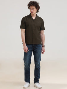 Cuban Collar Regular Fit Short Sleeve Shirt