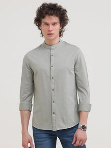 Jacquard Slim Fit Button Down Shirt