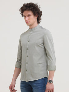 Jacquard Slim Fit Button Down Shirt