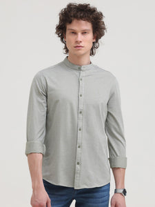 Jacquard Slim Fit Button Down Shirt