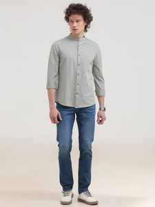 Jacquard Slim Fit Button Down Shirt