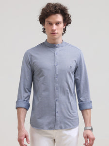 Jacquard Slim Fit Button Down Shirt