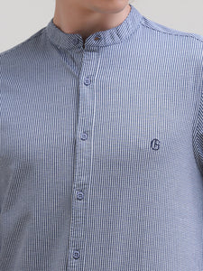 Jacquard Slim Fit Button Down Shirt