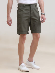 Regular Fit Woven Solid Short