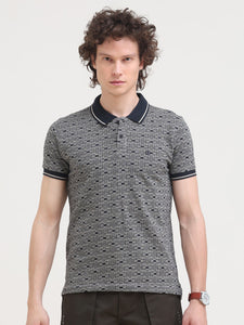 Jacquard Slim Polo T-Shirt