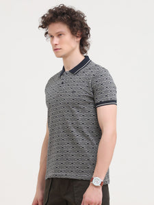 Jacquard Slim Polo T-Shirt