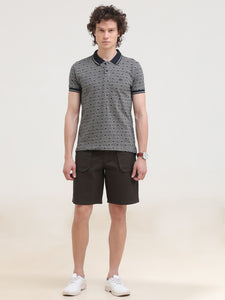 Jacquard Slim Polo T-Shirt