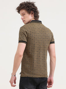 Jacquard Slim Polo T-Shirt