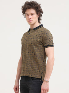 Jacquard Slim Polo T-Shirt